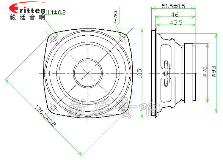3寸20W全频HiFi音箱喇叭成品图